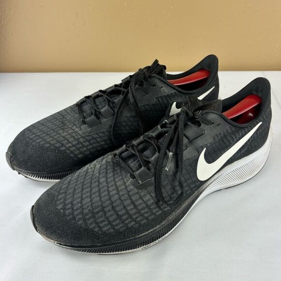 Nike Air Zoom Pegasus 37 Black Running Shoes Men’s Sz 12 (BQ9646-002) - Picture 1 of 16